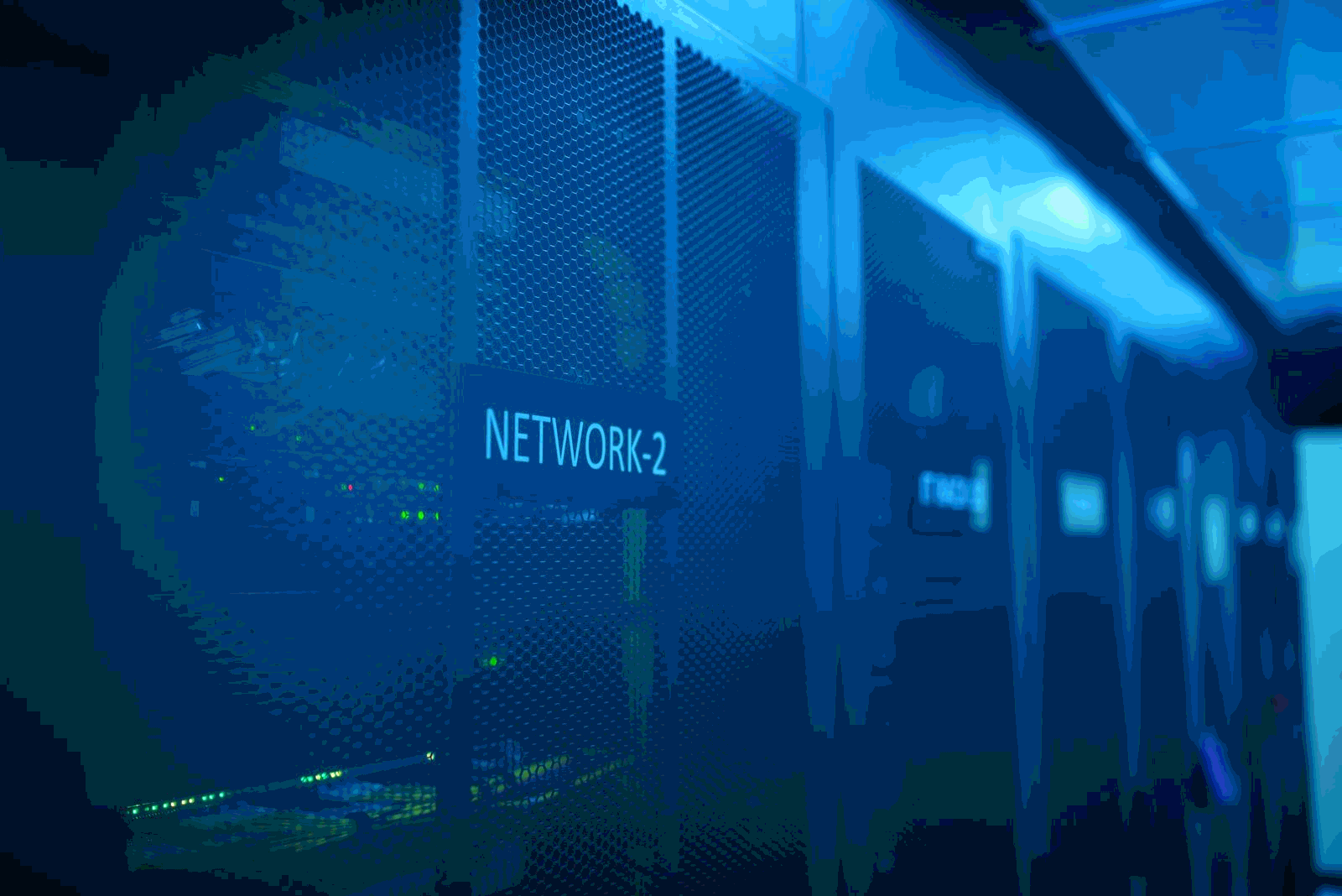 Modern server room and orchestration infrastructure representing multi-agent systems