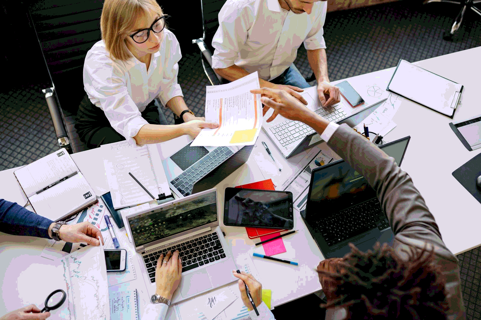 Product team collaborating in an office to design user onboarding